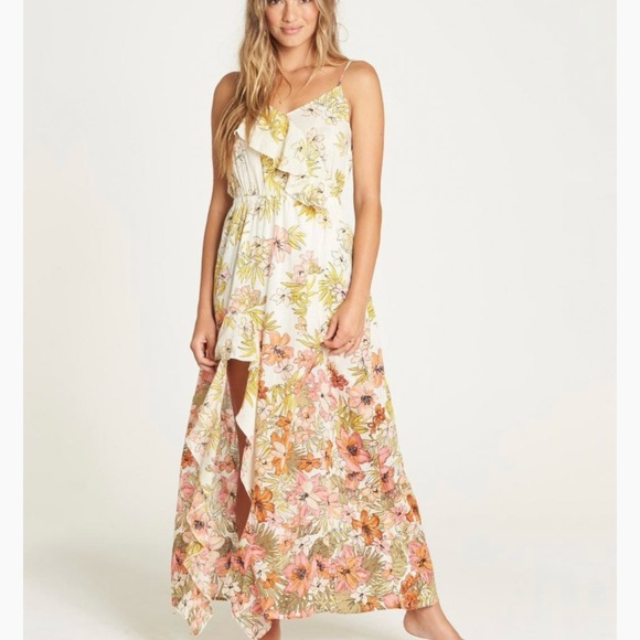 Billabong Floral Maxi Dress Hot Nights M - Picture 11 of 11